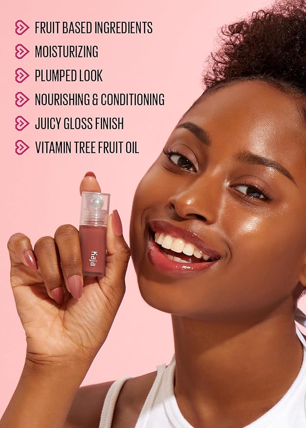 Kaja Dewy Bar - Creamy Multi-Stick Blusher & Lip Balm 03 Peach Cobbler,10g + Juicy Glass Lip Oil 05 Plum Paloma Bundle