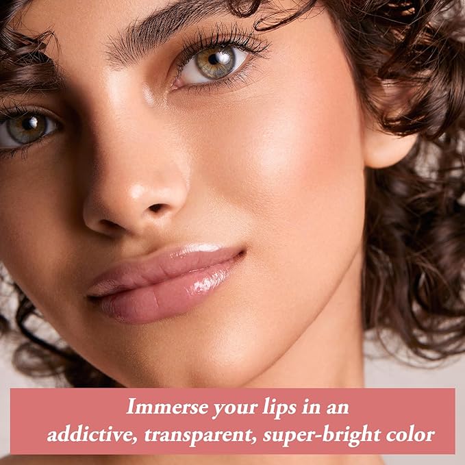 Glitter Lip Gloss, Clear Lip Glow Gloss, Hydrating And Moisturizing, Lip Gloss For Women With High Shiny Finish