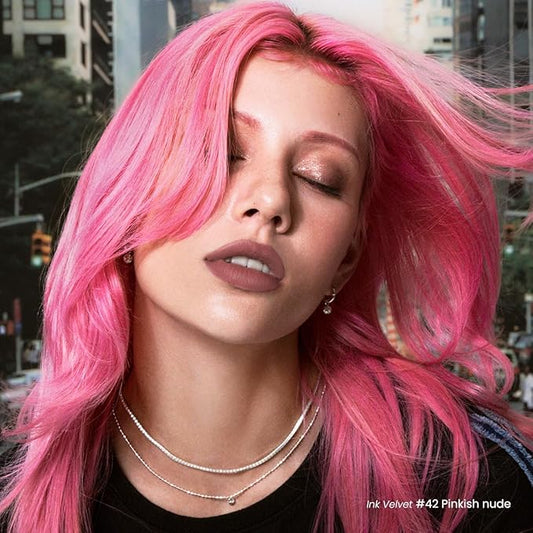 Peripera Ink the Velvet Lip Tint - High Pigment Color, Longwear, Weightless, Not Animal Tested, Gluten-Free, Paraben-Free (042 PINKISH NUDE (NEW))