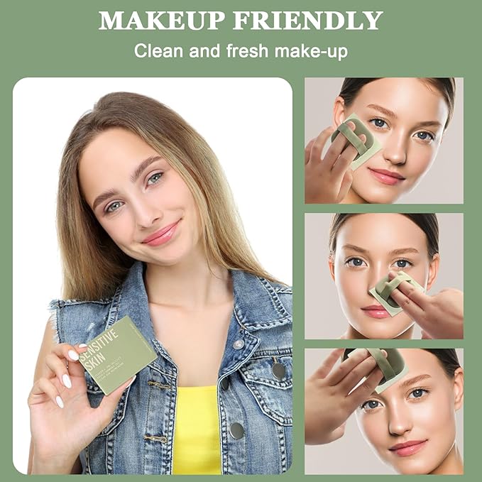 Oil Blotting Sheets for Face With Travel Makeup Mirror-1 Pack(total 100 sheets), Oil Absorbing Sheets for Face, Makeup Friendly, Blotting Papers for Oily Skin