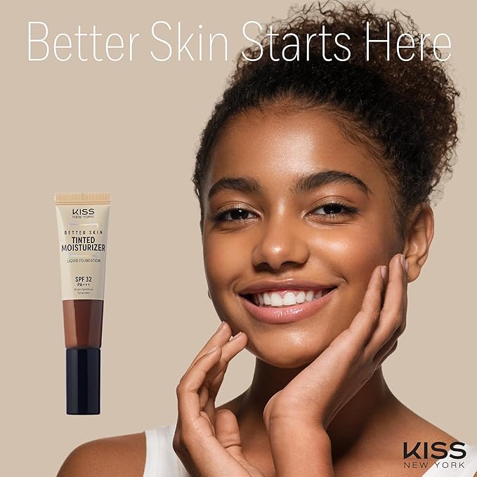 Tinted Moisturizer with SPF 32 PA+++ (Chestnut), 12 Hour Hydrating Sunscreen for Face, No White Cast, Natural Radiant Finish, Medium Coverage, With Hyaluronic Acid, Vitamin E, Peptide