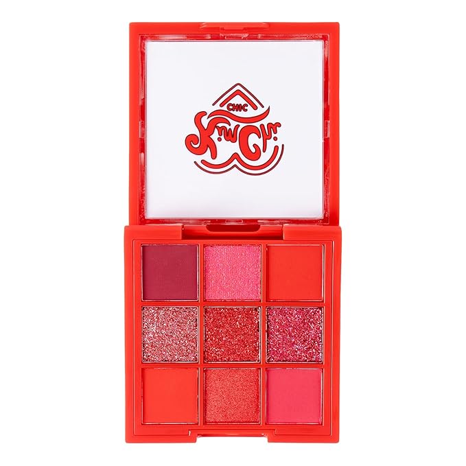 KimChi Chic Jewel Collection Eyeshadow Palette - Highly Pigmented Matte & Glitter Shades, Blendable & Long Lasting, Cruelty Free, Ruby