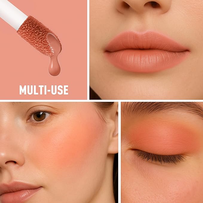 FV Liquid Blush, Long Lasting Buildable Cream Cheek Tint with High-Pigment Color, Weightless Blendable Formula for Natural Dewy Finish (Romance)