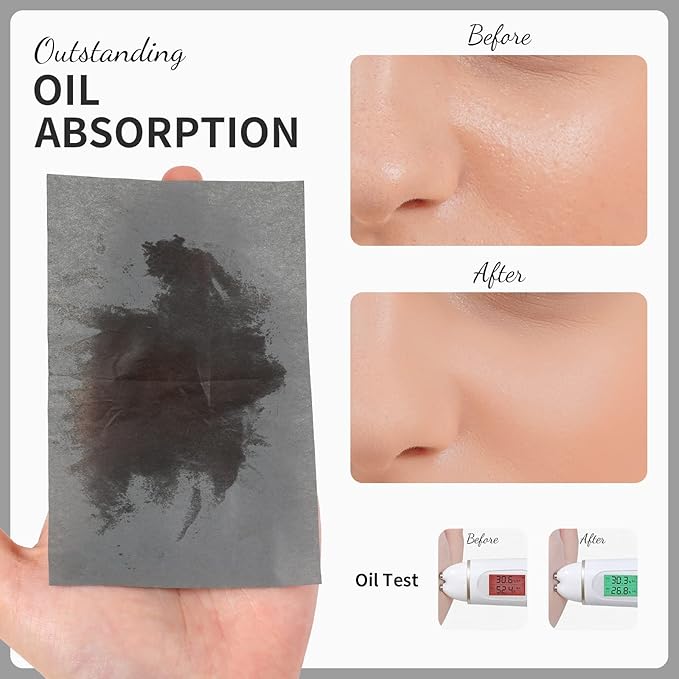 Oil Blotting Sheets for Face, DUcare 100 Counts Green Tea Blotting Paper For Oily Skin, Oil Absorbing Sheets For Face