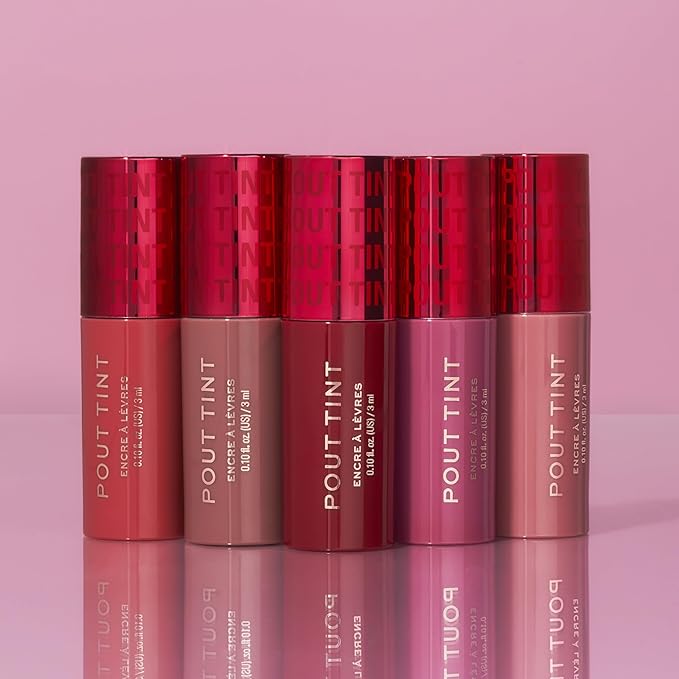 Makeup Revolution, Pout Tint Lip Gloss, Lightweight & Buildable Formula, Gloss to Stain Finish, Sweet Pink, 0.1 Fl.Oz.