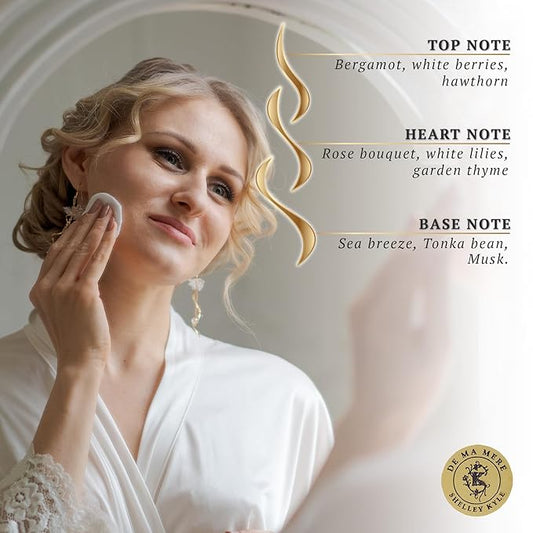 Shelley Kyle De Ma Mere Talc Free Shimmer Powder, Body Powder, Dusting Powder, Leaves Skin Soft, Dry, Smooth, and Shimmering, 48g