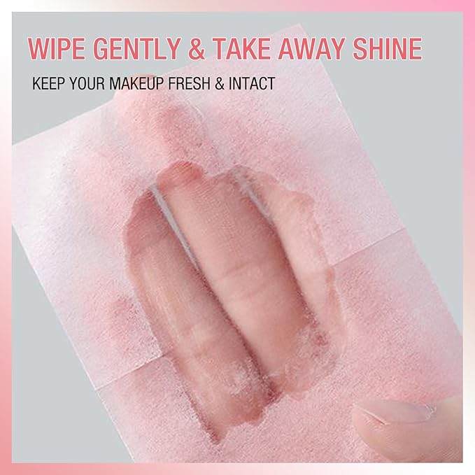 Boobeen Oil Blotting Sheets for Face, Oil Control Film, Absorbing Paper for Oily Skin, Rolled Tissue with Small Side Mirror,Easy Take Out Design