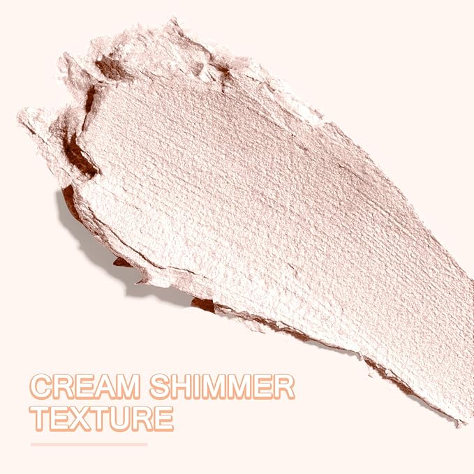 Cream Highlighter Stick, Shimmer Brightener Makeup Stick, Blendable and Waterproof Bronzer Glitter Powder, Illuminator Contour for Women