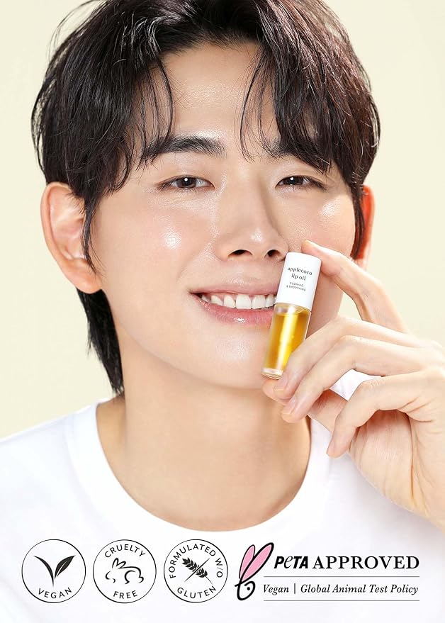 NOONI Korean Vegan Lip Oil - Applepeony, 0.12 Fl. Oz + Korean Lip Oil - Applecoco, 0.12 Fl. Oz Bundle