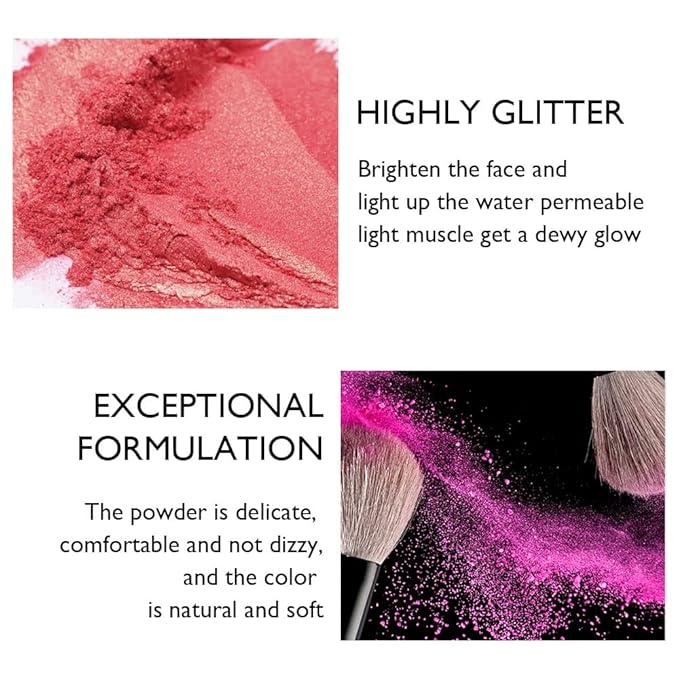 Highlighter Makeup, Highlight Powder Bronze, Bronzer Makeup Matte, iluminadores de maquillaje, Highlighter Palette White Shimmer Blush Bronzer Powder Palette Illuminators 5 Colors