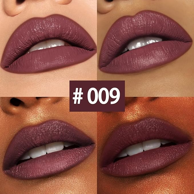 2 In 1 Matte Lip Gloss and Lip Liner,Waterproof Lipstick,Highly Pigmented Lip Sticks,Quick Drying,Dual-Ended Lip Sticks