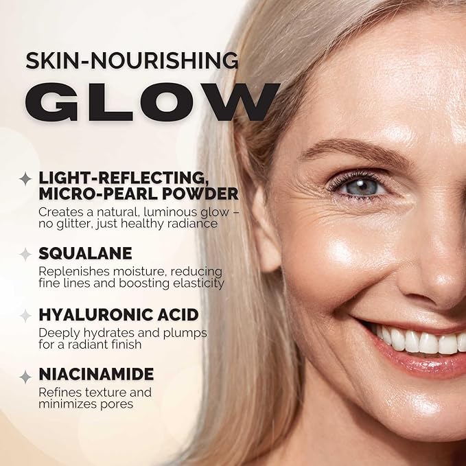 Elizabeth Mott Thank Me Later Glow Bundle: Natural Glow Enhancer Light Sheer Face Primer (30g) + Hydrating 3-in-1 Dewy Setting Spray (95ml) - Cruelty-Free Makeup Set for Radiant Skin