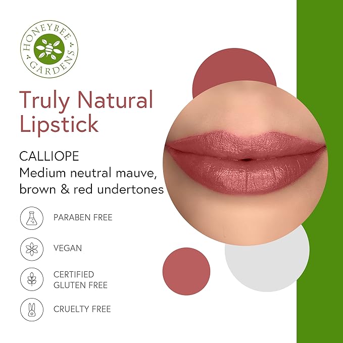 Honeybee Gardens Lip Liner + Lipstick Bundle, Calliope & Island Spice