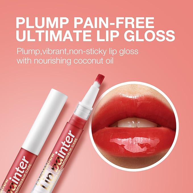 LANGMANNI 6pcs Shimmer & Smooth Lip Gloss Set, Moisturizing and Long-lasting - Fresh & Stylish Colors 0.6 Fl Oz (#A)