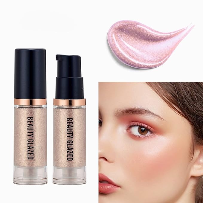 MYUANGO Liquid Highlighter Liquid Illuminator Non Stick Face Brightens & Shades Long Lasting & Smooth Gliding Face Illuminator Makeup (04)