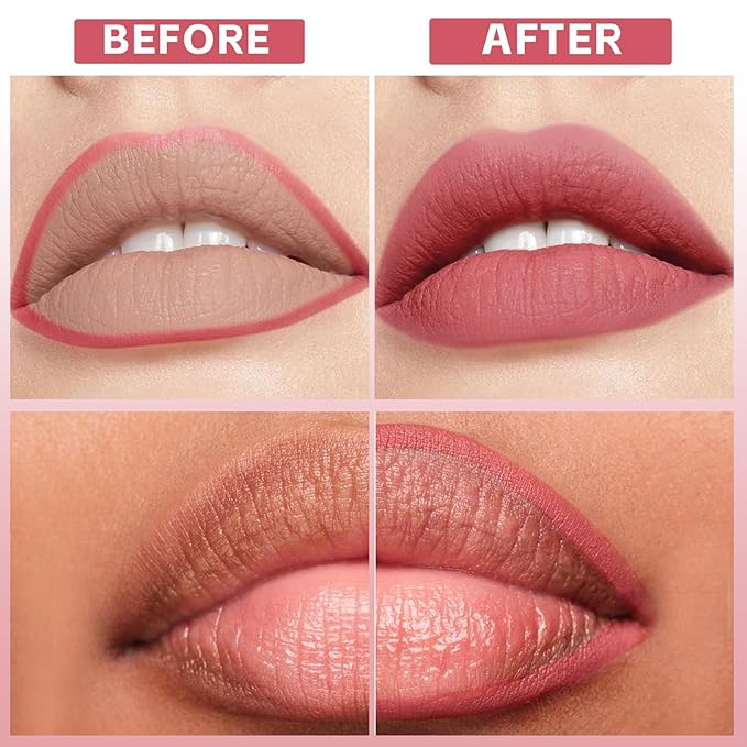 Waterproof Lip Liner Pencil, Long Lasting Matte Lipstick Makeup, Liner Lip Stick for Women
