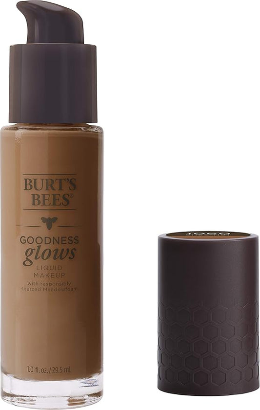 Burts Bees Goodness Glows Liquid Makeup, Chestnut - 1.0 Ounce (Pack of 2)