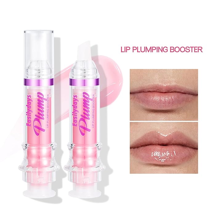 Lip Plumping Booster, Spicy Lip Lipstick, Lifting Lip Gloss, Hydrating, Volumizes & High-Shine Plumping Lip Glass Mirror Lip Glaze Lip Makeup, Plump & Pout Lip Plumper for Women Girls (#02)