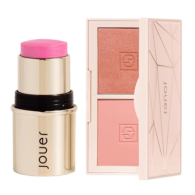 Jouer Peony Blush & Bloom Cheek + Lipstick and Blush Bouquet Duo Bundle