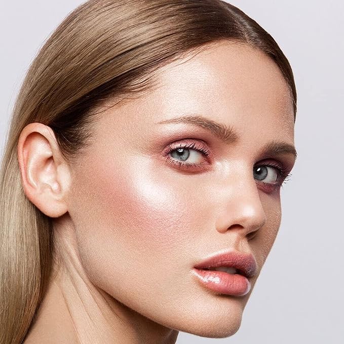 Boobeen Highlighter Palette - Powder Shimmer Highlighter Makeup Facial Illuminator Bronzer Palette - Waterproof Long Lasting