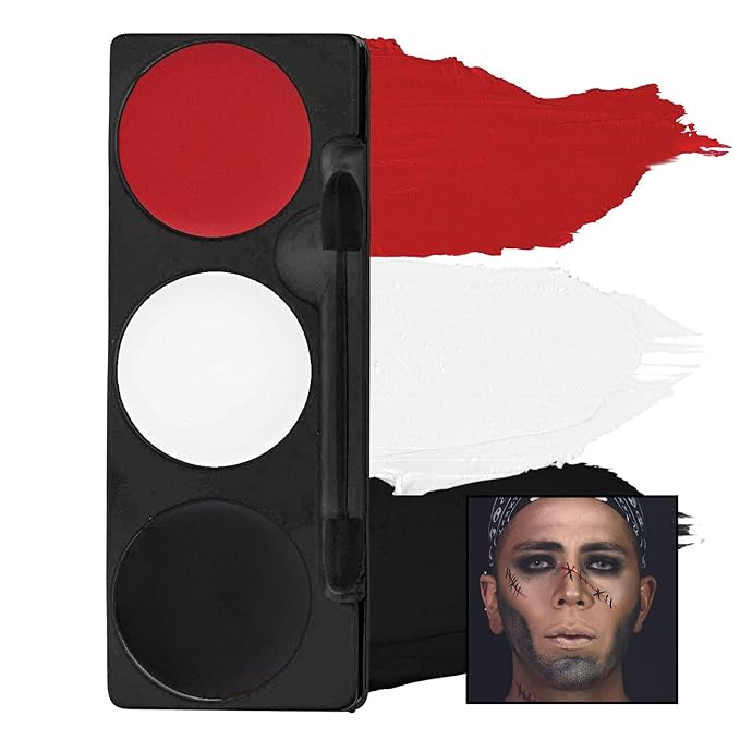Mehron Makeup Tri-Color Halloween Makeup Kit Palette, PIRATE- Carded