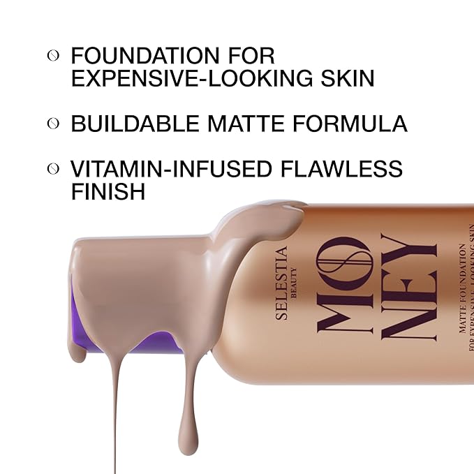 Liquid Foundation & Under Eye Concealer - Make Up Set for Flawless Warm Tone Skin Base - Matte Foundation (Almond) and Liquid Concealer (Panna Cota)