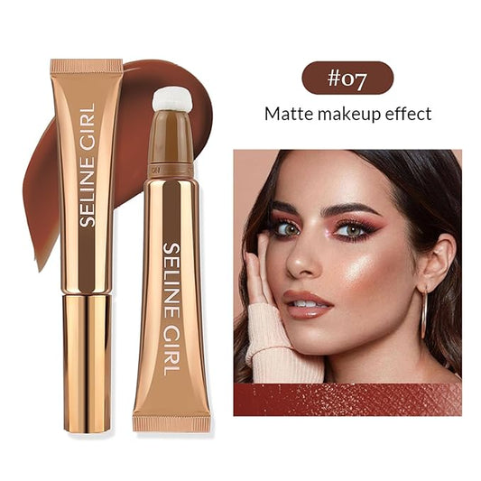3-IN-1 Liquid Contour Stick, Highlighter & Blush & Contour Stick, Highlighter Stick Makeup, Multi-Purpose Contour Makeup, Cream Contour Long Lasting and Waterproof Cosmetic #07
