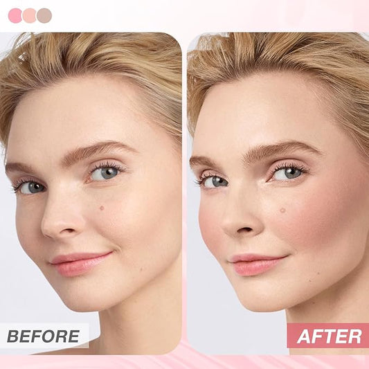 Boobeen Cream Blush Stick, Multi-Use Face Blush for Cheek Makeup and Eyeshadow, Cream-to-Powder Formula for Matte Natural Flush Color, Lightweight & Blendable