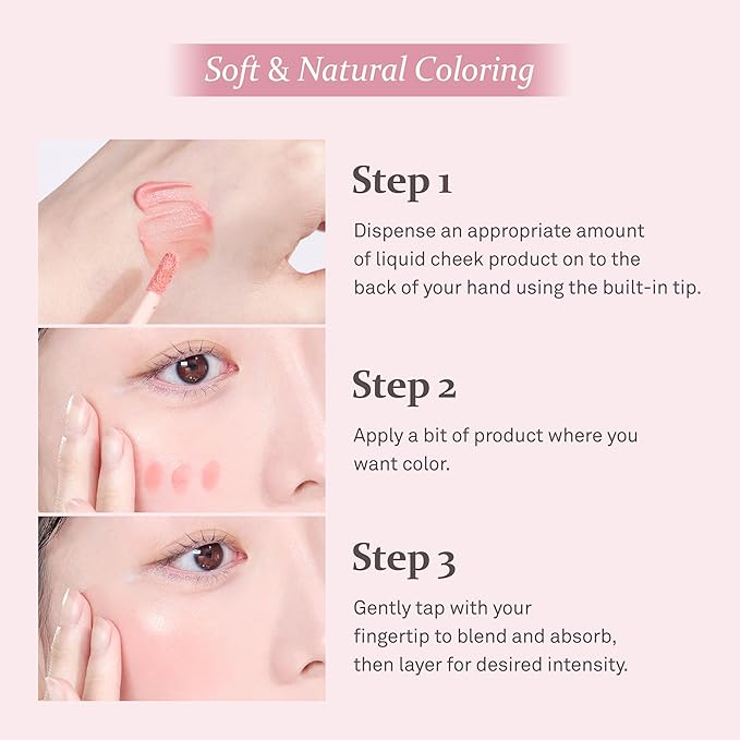 hince Dewy Liquid Cheek 6g Raw Glow Liquid Blush for Cheeks Vegan Dewy Cheek Tint Glass Skin Lightweight Liquid Blush Weightless Watercolor (SUNLIT PEACH, LC002), 0.2 Fl Oz (Pack of 1)