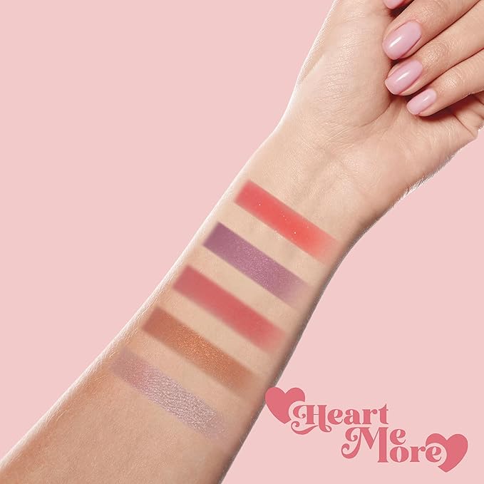 Matte and Highlighter Blush Palette, Cheek Blush Makeup, Bright Pink Blush Powder, Rose Magenta Peach Red, Talc Free