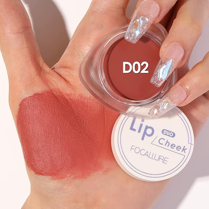 FOCALLURE Velvet-hazy Matte Cheek Lip Mud Dual-use For Lips And Cheek Lip Clay High Pigment Lipstick Blush Lasting Lip Tint