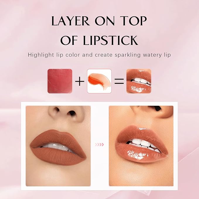 Lip Gloss, Lip Stain Makeup Smooth and Creamy Texture, Lip Tint for Women Girls, Long Lasting Lipstick, Lip Stain Makeup Moisturizing Non-Sticky #plum