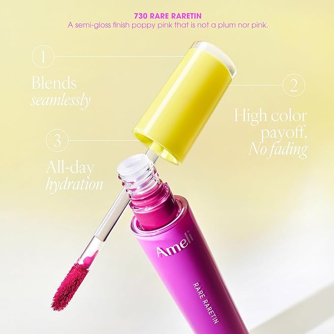 NARCISSISM LIP TINT 730 RARE RARETIN, Soft Shine Tinted Lip Stain, Conditions Lips + Gives a Natural, Dewy Flush (4.5g, 0.01 oz.)