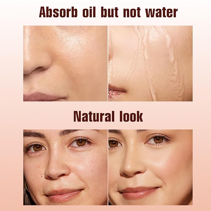 Oil Control Face Pressed Powder,Matte Flawless Long Lasting Setting Powder Makeup,Lightweight Waterproof Cruelty Free Compact Powders Foundation,0.35 oz(CLASSIC IVORY)