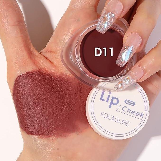FOCALLURE Velvet-hazy Matte Cheek Lip Mud Dual-use For Lips And Cheek Lip Clay High Pigment Lipstick Blush Lasting Lip Tint