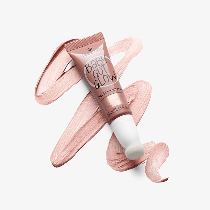 essence Baby GOT Glow Liquid Highlighter, No. 20, Purple, Defining, Express Result, Easy to Remove, Glossy, Vegan, Oil-Free, Paraben-Free, No Microplastic Particles, Pack of 10 ml