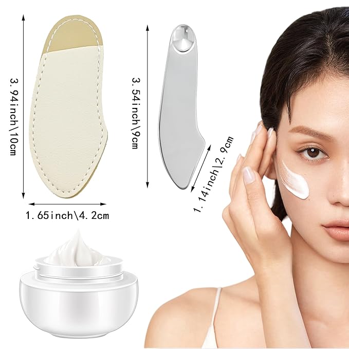 2 PACK Makeup Spatula, Stainless Steel Foundation Spatula, Foundation Shovel Toning Stick, Facial Cosmetic Makeup Tool, Handheld Foundation Shovel Set