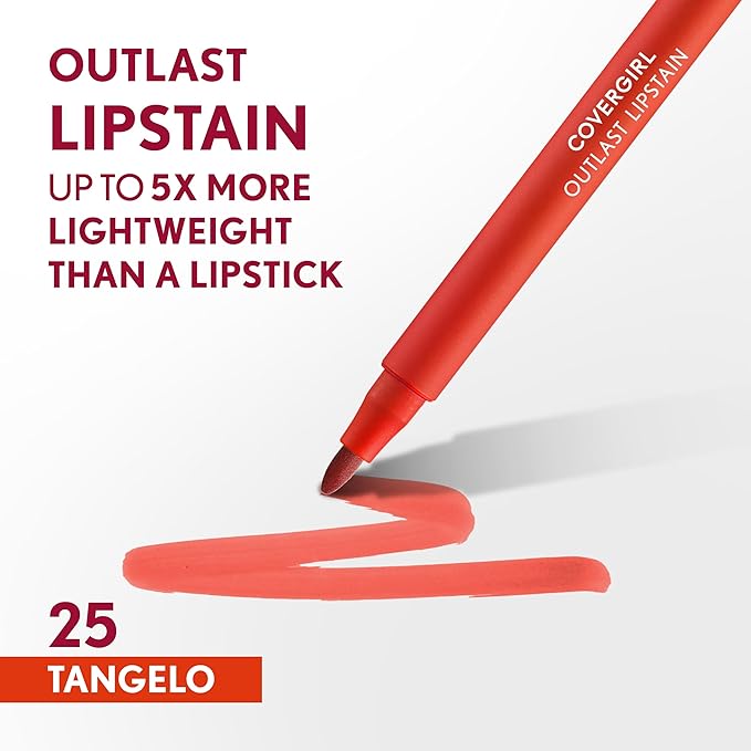 COVERGIRL Outlast Lipstain Bundle - 25 Tangelo & 70 Crimson Glory Colors