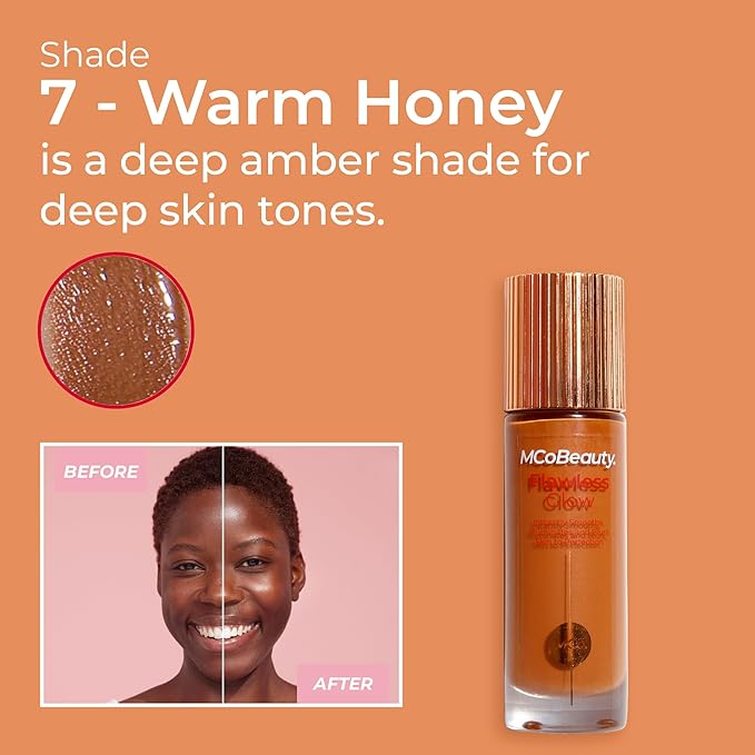 MCoBeauty Flawless Glow, Luminous Skin Filter, 7, Blurs and Smooths, Dewy Finish, 4-in-1 Multi-Tasking Formula, Vegan, Cruelty Free Cosmetics