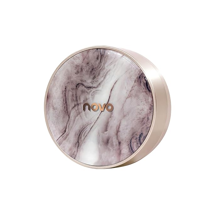 Novo Dual-Action Cushion Foundation & Powder - 13g Cushion + 6.5g Powder - Full Coverage, Waterproof, Hydrating, Dewy Skin Finish - Buildable, Lightweight, Pearl Powder & Bird’s Nest Extract.