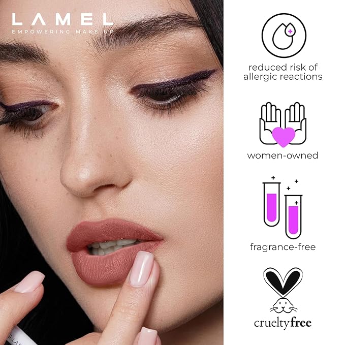 Fall Brown Matte Lip Essentials Bundle: Gel Lip Liner Pencil and Powder Drop Lipstick Set
