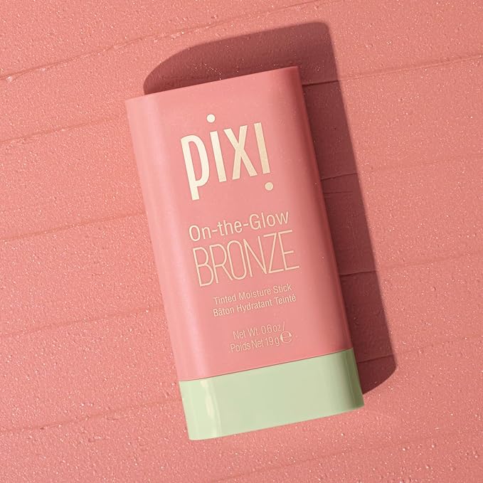 Pixi On-the-Glow Bronze - WarmGlow, Hydrating Tinted Moisture Bronzer Stick with Ginseng, Aloe Vera & Fruit Extracts, For Cheeks & Lips, 19g / 0.6oz, Paraben-Free