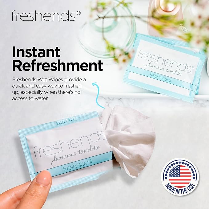 Luxurious Towelette Bundle for Hotels, Airbnbs, Clubs, Restaurants, Bars, and Weddings - Equate Fresh Scent Flushable Wet Wipes for Adults - 300-Pack, Blue