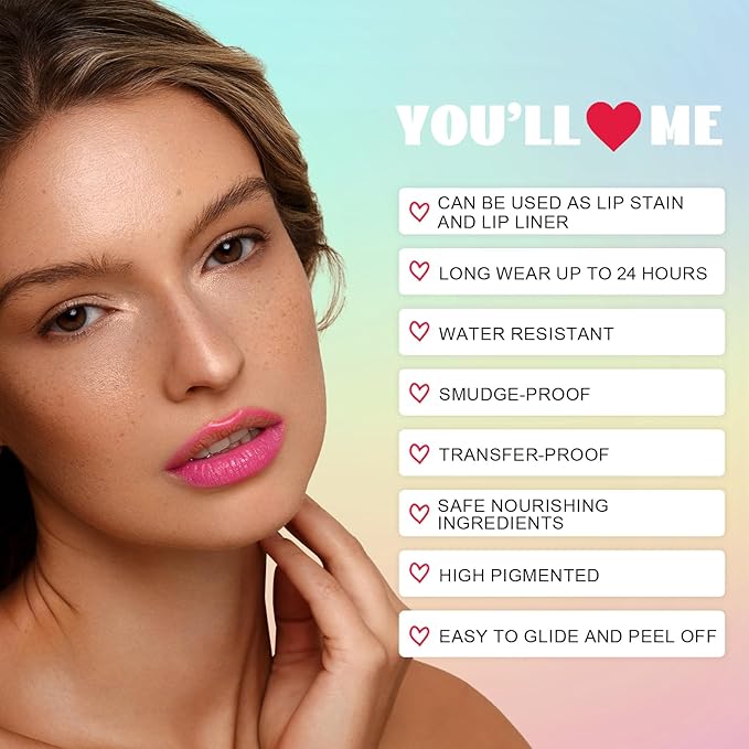 O'CHAIN Peel Off Lip Stain & Lip Liner Masque – Velvet Matte Finish Long Lasting Waterproof and Transfer Proof Lip Tint, with Moisturizing Formula Oil for Soft, Hydrated Lips (04 HONEYMOON)