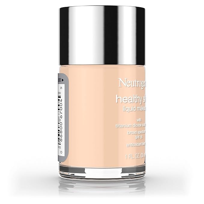 Neutrogena Healthy Skin Liquid Makeup Foundation, Broad Spectrum SPF 20 Sunscreen, Lightweight & Flawless Coverage Foundation with Antioxidant Vitamin E & Feverfew, 40 Nude, 1 fl. oz