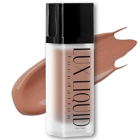 Organic Aloe-Based LUX Liquid Foundation, Natural Vegan Gluten-Free Made in USA, Mocha