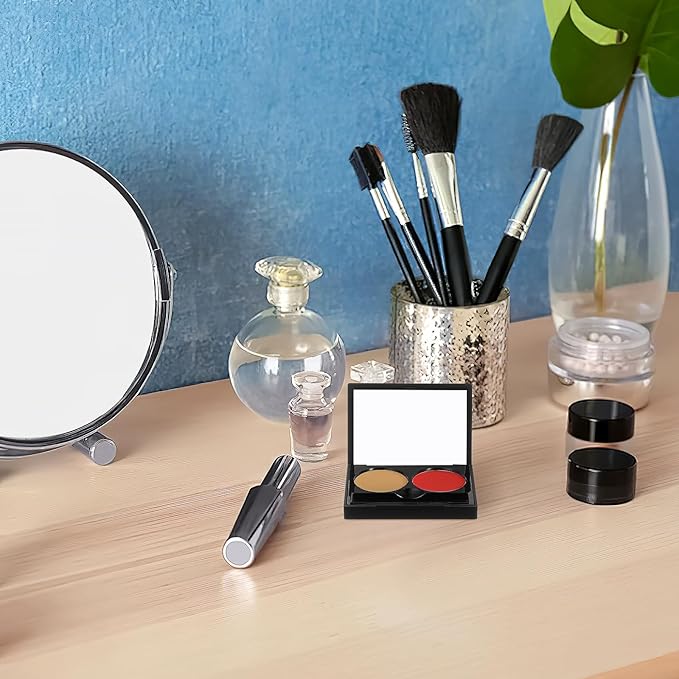 POPETPOP 3 Pcs Empty Eyeshadow Palette: Portable Makeup Case for Lipstick, Blush, Powder Storage - Diy Eyeshadow Palette for Travel