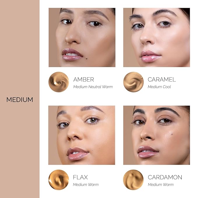 OFIR Skin Satin Medium Coverage Foundation | Lightweight Foundation Makeup with Vegan Formula | Blue Light Protection & Non-Creasing for Long-Lasting Wear | 1 FL OZ (Coriander - Medium Cool Neutral)