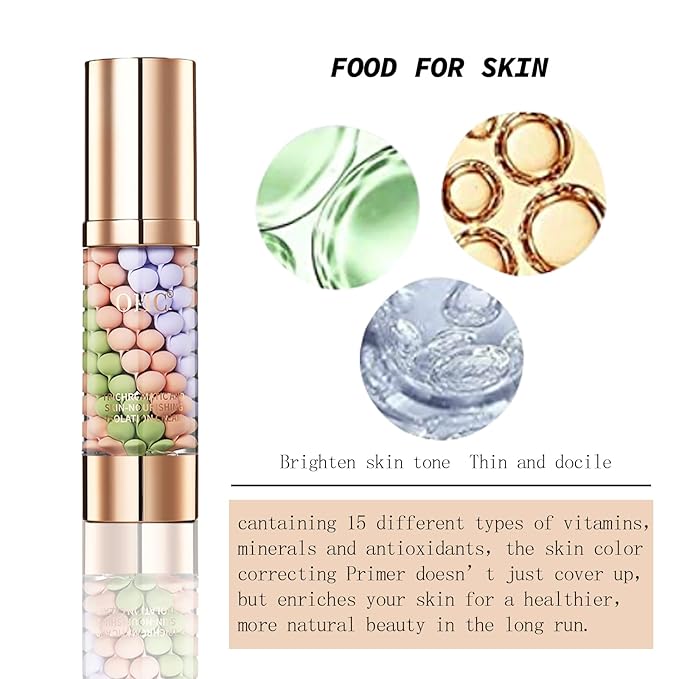LAMUSELAND Face Primer Before Makeup, 2Pcs Color Correcting & Brightening Skin Tones Primer, 3 in 1 One Step Moisturizing Oil Control Tinted Isolation Cream (2)