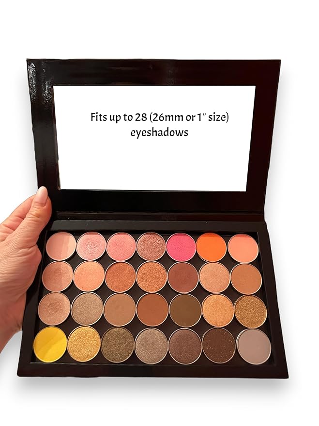 Large Magnetic Makeup Palette, Empty Magnetic Palette, Universal Magnet makeup palette for Eyeshadows, Powders, Customizable Beauty Organizer with Clear Window